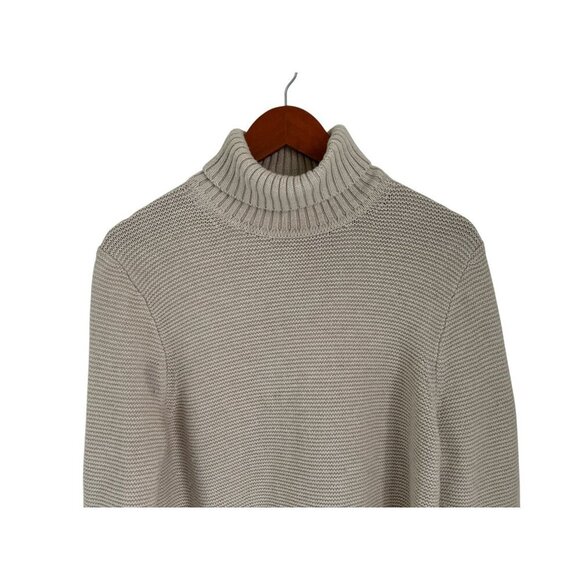 J.Crew Womens Turtleneck Chunky Knit Sweater Cotton Wool Ribbed Knit Long Sleeve - Picture 2 of 8